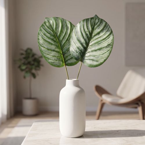 Calathea umělý koš Marante umělé rostliny zelený 51cm | Floristik24.cz