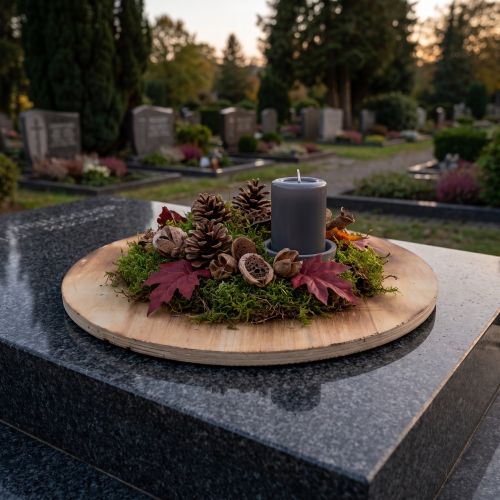 Dekorativní dřevěný podtácek pálená rustikální překližka Ø24cm | Floristik24.cz