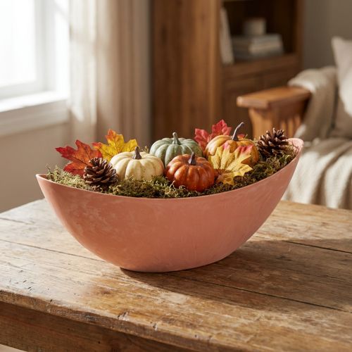 Mísa plastová světle oranžová 39cm x 13cm H13cm | Floristik24.cz