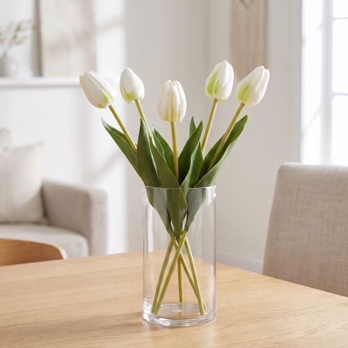 položky Dekorativní umělé tulipánové květy pro stylový interiérový design, 40 cm, 5 kusů