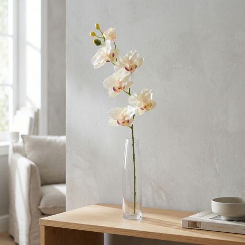 Orchidej Phalaenopsis umělá 6 květů krémově růžová 70cm | Floristik24.cz