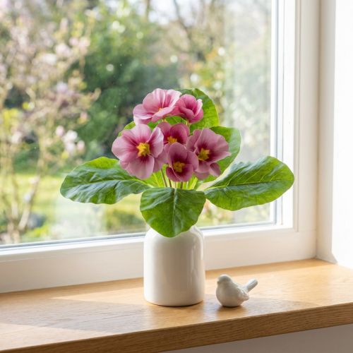 Prvosenky Umělé květiny Pastilky růžové V25cm | Floristik24.cz