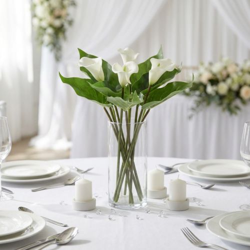 Calla Lily Kalla umělé květiny Bílé exotické květiny 34cm | Floristik24.cz