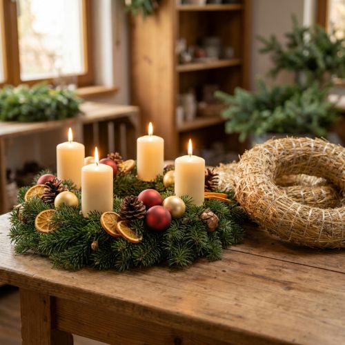 Slaměný věnec Ø35cm přírodní - dekorativní věnec na tvoření a advent, sada 5 kusů | Floristik24.cz