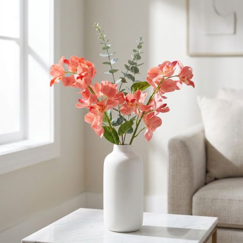 Orchidej Mokara Losos 50cm 6 ks | Floristik24.cz