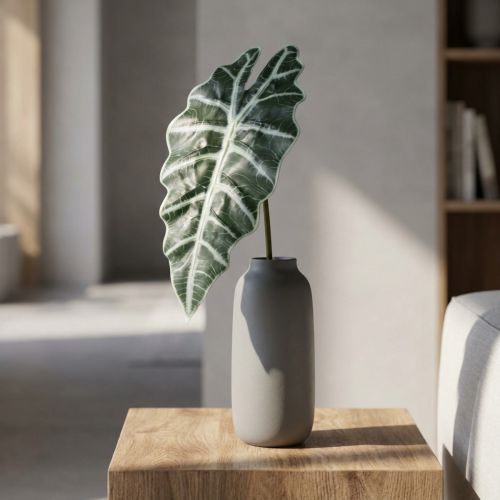 Umělý list šípu umělá rostlina alocasia deco zelená 74cm | Floristik24.cz