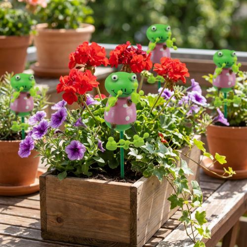 Rostlinné zátky žáby dekorativní květinové zátky 24cm 16 ks | Floristik24.cz