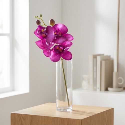 položky Orchidej Umělá Phalaenopsis 4 květy Fuchsie 72cm
