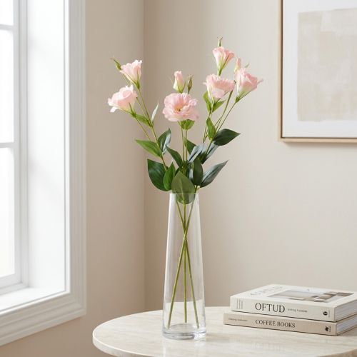 Lysianthus umělá růžová 87,5cm | Floristik24.cz