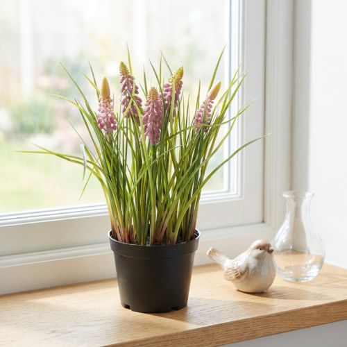 Umělý hyacint v květináči, perfektní dekorace do domácnosti i kanceláře, 26 cm | Floristik24.cz