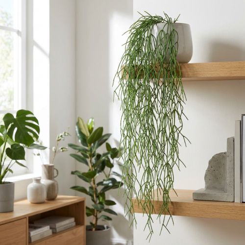 Dekorativní úponky, korálový kaktus, umělý věšák Rhipsalis Zelená L120cm | Floristik24.cz
