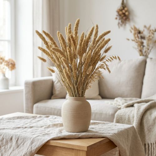 položky Sušené květiny, dekorace z prosa, Setaria (liščí proso), 60g