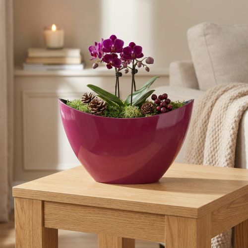 Rostlinná loď dekorativní mísa Berry 20×9cm H12cm | Floristik24.cz