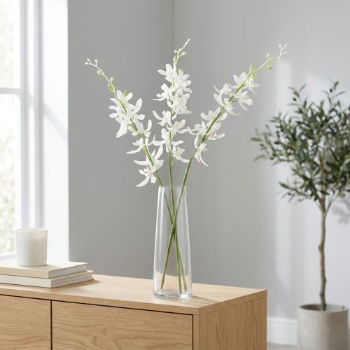 položky Orchideje umělé Oncidium umělé květiny bílé 90cm