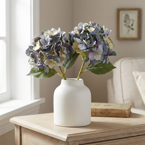 Umělé květiny v modré hortenzie velké Ø15cm L58cm 2ks | Floristik24.cz