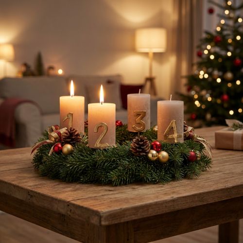položky Adventní špendlíky na svíčky, čísla 1 až 4, sada 4 kusů, 4 cm, 4 kusy