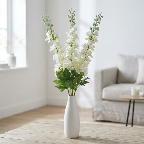 Delphinium White Umělé Delphinium Hedvábné květiny Umělé květiny 3ks | Floristik24.cz