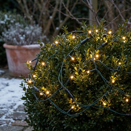 Venkovní světelná síť na zimostráz, řetězová světla s 60 LED diodami, Ø35cm | Floristik24.cz