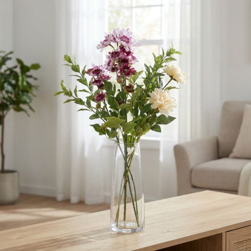 Umělé květiny Umělé astry Hedvábné květiny fialové 80cm | Floristik24.cz