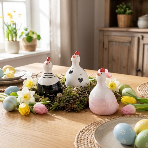 Dekorativní kuřátka Velikonoční dekorace figurky kuřátka 9,5cm 3 kusy | Floristik24.cz