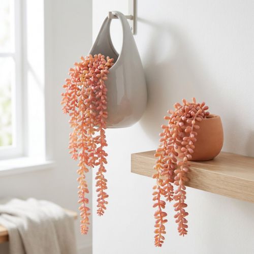 Závěsná rostlina Sedum 'Rubin' – dekorativní, nenáročný sukulent 43 cm 3 ks. | Floristik24.cz