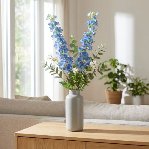 položky Delphinium Artificial in Blue Garden Flower L88cm 2ks