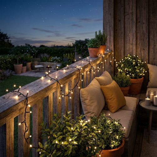 LED rýžový světelný řetěz 40s 3m pro venkovní teplou bílou | Floristik24.cz