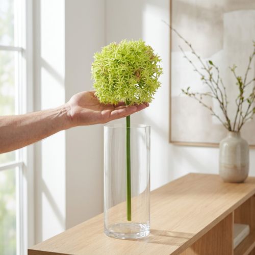 Allium zelený květ umělá okrasná cibule Ø18cm 90cm | Floristik24.cz