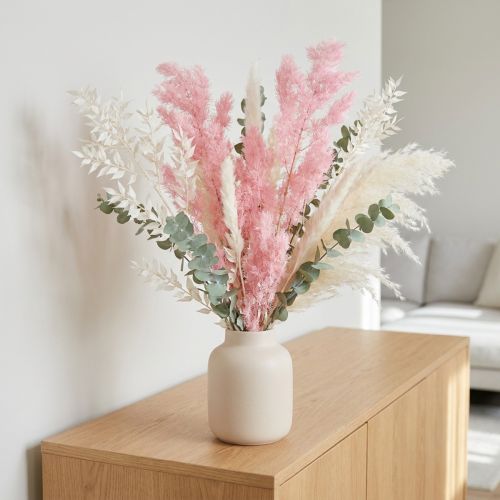 položky Růžový peříčkový chřest (Asparagus) sušená dekorace 55-70cm