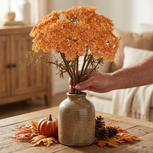 Umělé květiny řebříčku Achillea umělá oranžová 30cm 6 ks | Floristik24.cz