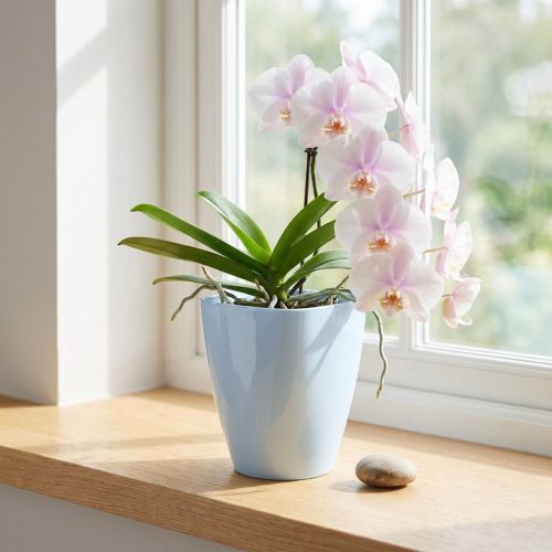Květináč na orchidej lesklý Ø12,5cm bílý 1 ks | Floristik24.cz