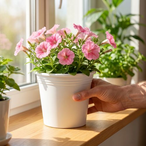 Plastový květináč „Irys“ bílý Ø19cm V16cm 1 ks | Floristik24.cz