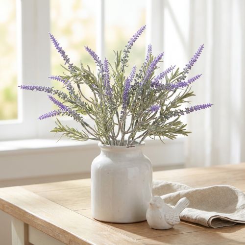 Umělá levandule Umělé rostliny Fialová 38cm 3 Svazek 9ks | Floristik24.cz
