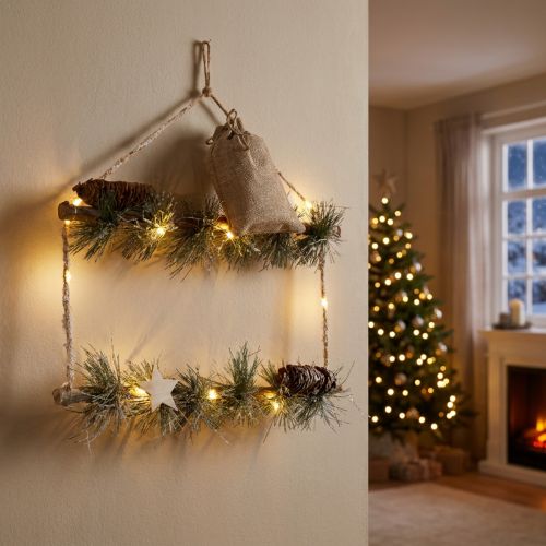 položky Nástěnná dekorace vánoční mikro LED pohádková světla 35×85cm