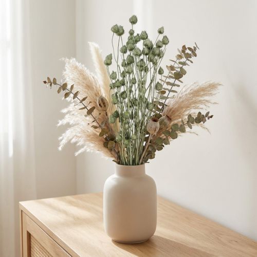 Jahodové bodláky v metalické zelené Ø1cm–2cm L55cm 100g | Floristik24.cz