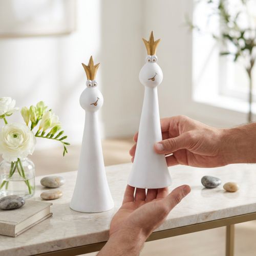 Dekorace Frog Prince Dekorace Frog Frog White Gold H19,5cm 2ks | Floristik24.cz