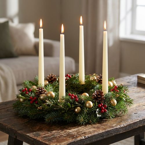 Kuželové svíčky, tyčové svíčky, bílá slonová kost, 250/23 mm, 12 kusů | Floristik24.cz