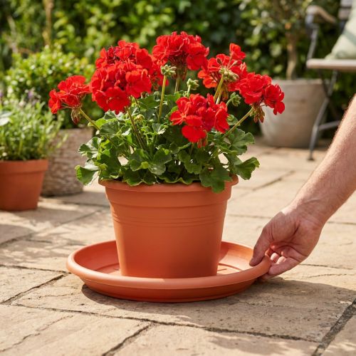 Podložka "Linda" Ø37cm terakota | Floristik24.cz