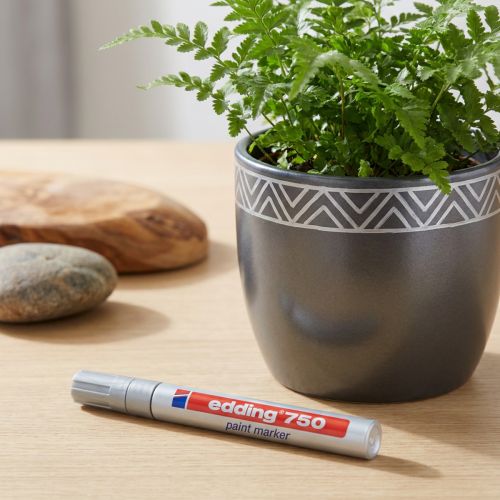 Edding® 750 barevný značkovač stříbrný | Floristik24.cz