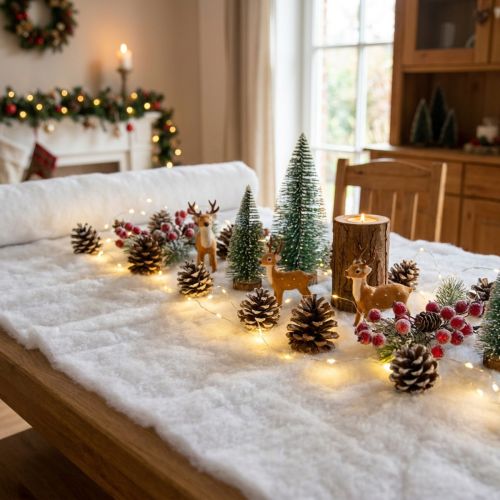Sněhová podložka umělá sněhová pokrývka Deco bílá 600×45cm | Floristik24.cz