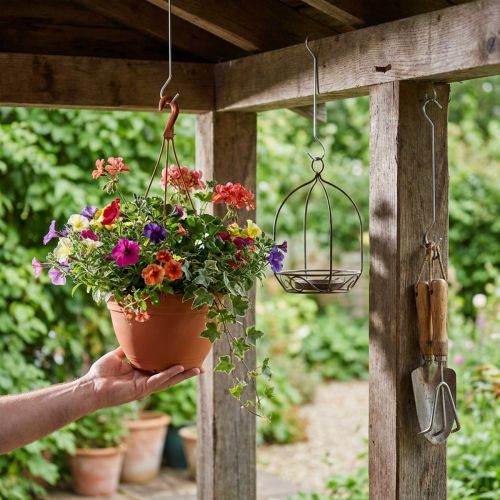 Kovový háček, dvojitý háček stříbrný S L20cm 5ks | Floristik24.cz