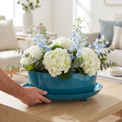Kovová stolní mísa, elegantní a funkční dekorace do obývacích prostor, 28 cm | Floristik24.cz