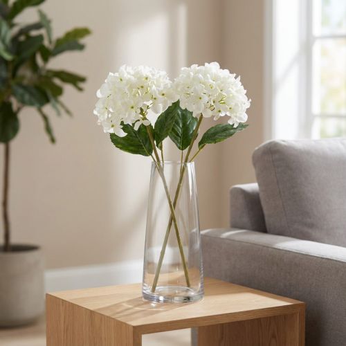 Umělý květ hortenzie pro elegantní, moderní interiérový design, 80 cm, 2 kusy | Floristik24.cz