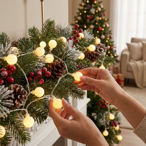 LED světelný řetěz Cherry teplá bílá 9m 120LED | Floristik24.cz