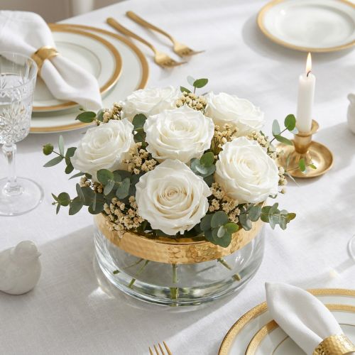 Infinity Roses velké Ø5,5-6cm Bílá 6 ks | Floristik24.cz