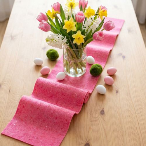 Plstěná stuha růžová 15cm 5m | Floristik24.cz