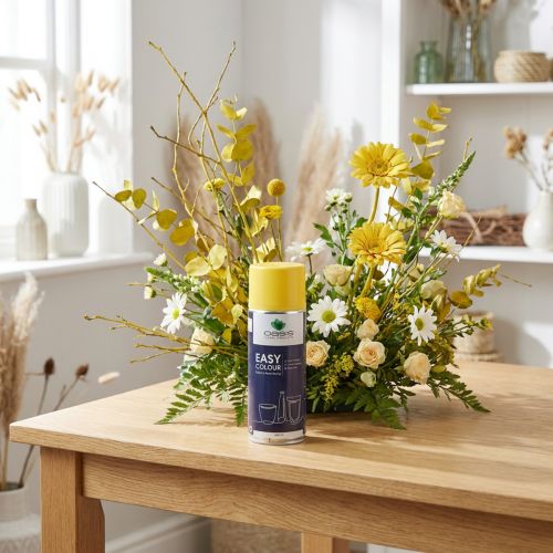 OASIS® Easy Color Spray, barva ve spreji žlutá 400 ml | Floristik24.cz