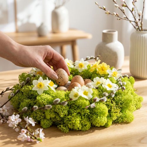Deco mech světle zelený sobí mech konzervovaný 400g | Floristik24.cz