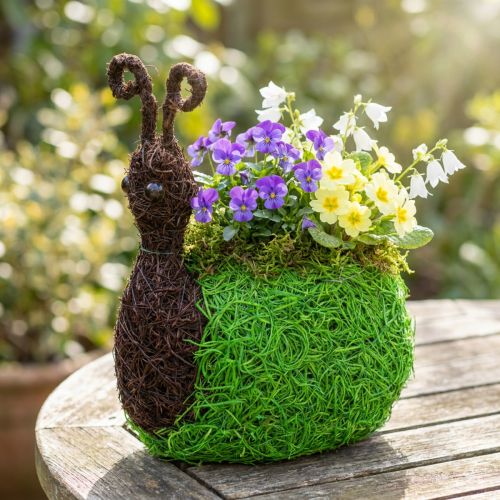 Květináč Snail Vine Natural, Green 21x14cm H26cm | Floristik24.cz