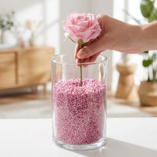 Dekorační granule růžové dekorační kameny 2mm - 3mm 2kg | Floristik24.cz